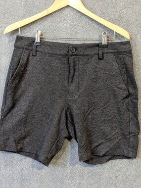 Kit and Ace Shorts Mens 32x8 Stretchy Dark Charcoal Chino Pockets